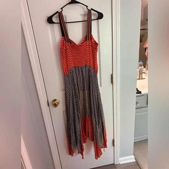 Maeve Anthropologie Women’s 6 Vivienne Maxi Midi Colorful Dress Sleeveless Boho - Picture 5 of 14
